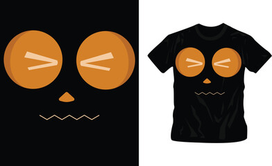 scary halloween emoji t-shirt design, emotions, cartoon faces, funny monsters 