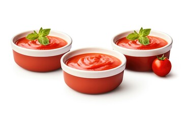 tomato sauce in glass bowl