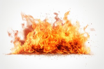 fire flames on white background