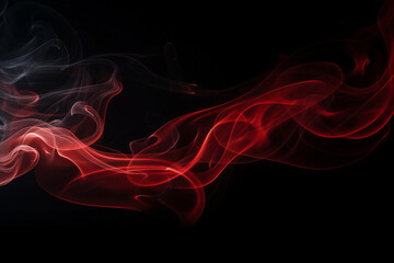 smoke on a black background. generative ai