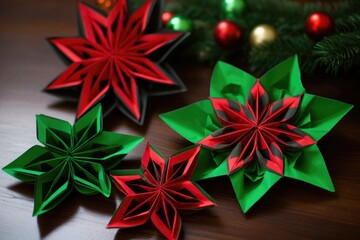 green, red, and black paper decorations for kwanzaa