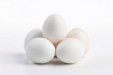three eggs isolated on white