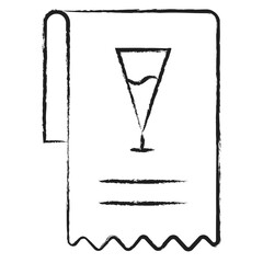Hand drawn Receipt Icon