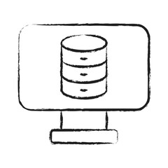 Hand drawn Computer Data Icon