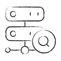 Hand drawn Search Server Icon