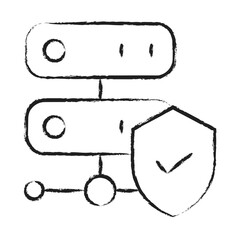 Hand drawn Server Shield Icon
