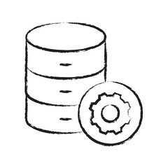Hand drawn Settings Database Icon