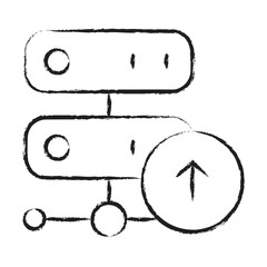 Hand drawn Upload Server Icon