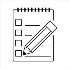 paper and pencil icon. edit file icon, sign up icon vector illustration vector formats. Eps 10
