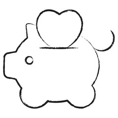 Hand drawn Piggy icon