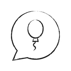 Hand drawn Balloon Chat icon