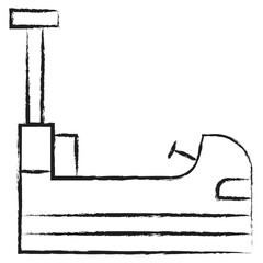 Hand drawn Bumper car icon