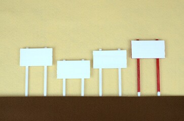 フェルト背景の書き込み看板