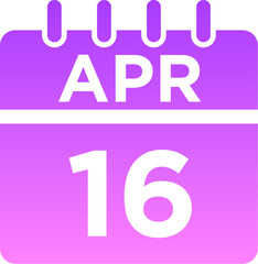 04-April - 16 Glyph Gradient Icon pictogram symbol visual illustration