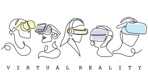 Line art vector of Robots. Artificial Intelligence concept. Isolated vector with transparent background.Ai world ilustration. An era of artificial intelligence line art depiction