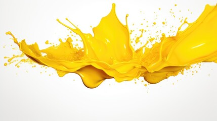 orange juice splash | yellow splash isolated on white background