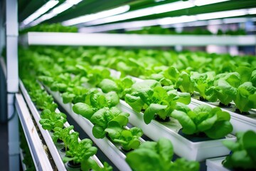 high tech vertical farming system in operation