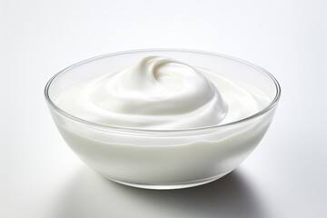 glass bowl of cream