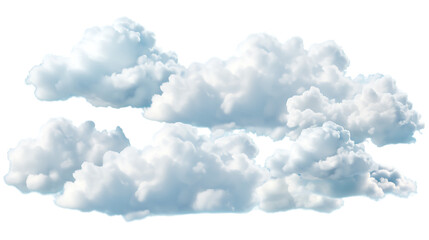 Cumulus Clouds on Transparent Background Isolated on Transparent or White Background, PNG