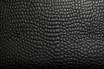 close-up shot of a black leather surface texture