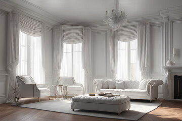 modern living room - white