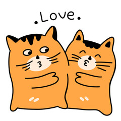 Cute cat expression sticker