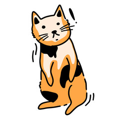 Cute cat expression sticker