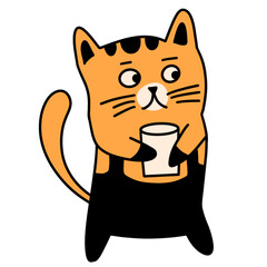 Cute cat expression sticker