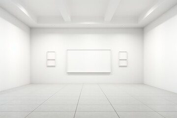 Empty art gallery wall
