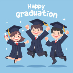 group of students in graduation gown