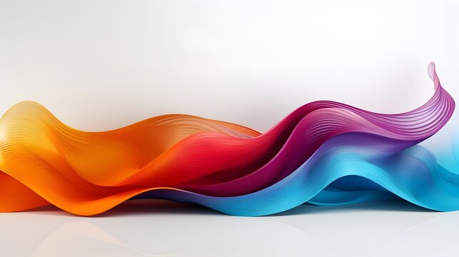 Colorful Wave on White background