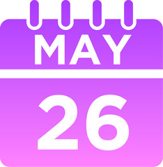 05-May - 26 Glyph Gradient Icon pictogram symbol visual illustration