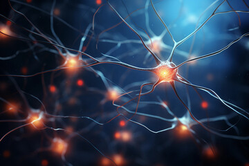 Neurons in the brain. Neuron model.