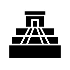 Mayan Mexico Pyramid Icon