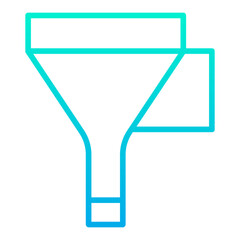 Outline Gradient Human mind Filter icon
