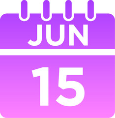 06-June - 15 Glyph Gradient Icon pictogram symbol visual illustration