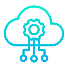 Obraz premium Outline Gradient Cloud icon