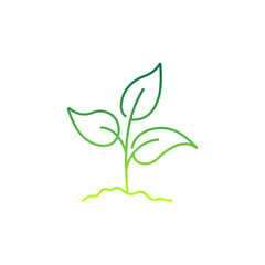 Plant icon. Ecology concept. Vector illustration can be used for topics like environment, nature, ecology
