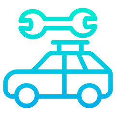 Outline Gradient Car Service icon