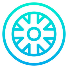 Outline Gradient Wheel icon