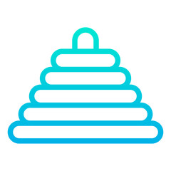 Obraz premium Outline Gradient Toy pyramid icon