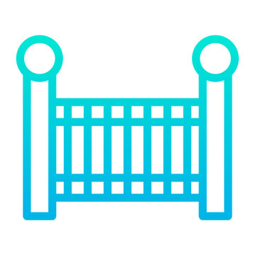 recommend clip art: Outline Gradient Crib icon