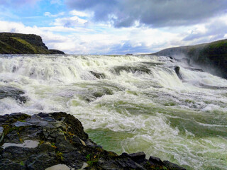 situated at  famous Golden Circle tour route, Gullfoss is one of Iceland's most popular tourist attractions