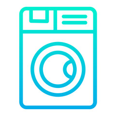 Outline Gradient Laundry cloth icon