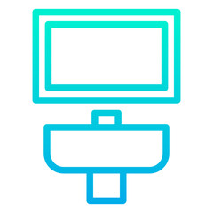 Outline Gradient Mirror icon