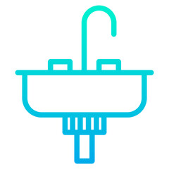 Outline Gradient Sink icon