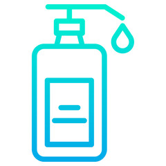Obraz premium Outline Gradient Dish wash soap bottle icon