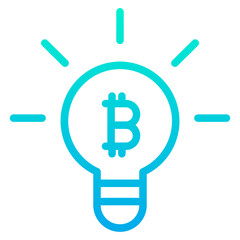 Outline Gradient Bulb icon