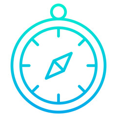 Outline Gradient Compass icon
