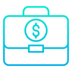 Outline Gradient Dollar Business bulb icon
